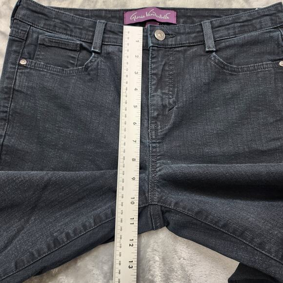 Gloria Vanderbilt Jeans Womens 10 SHORT Black Mid Rise Straight Leg Stretch - Picture 11 of 14